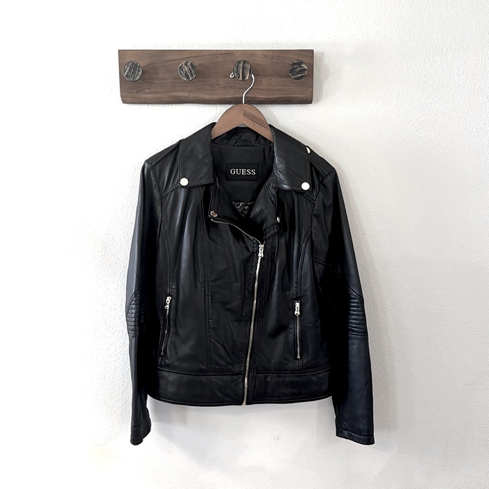 Guess Genuine Leather Jacket Never Worn Women’s L